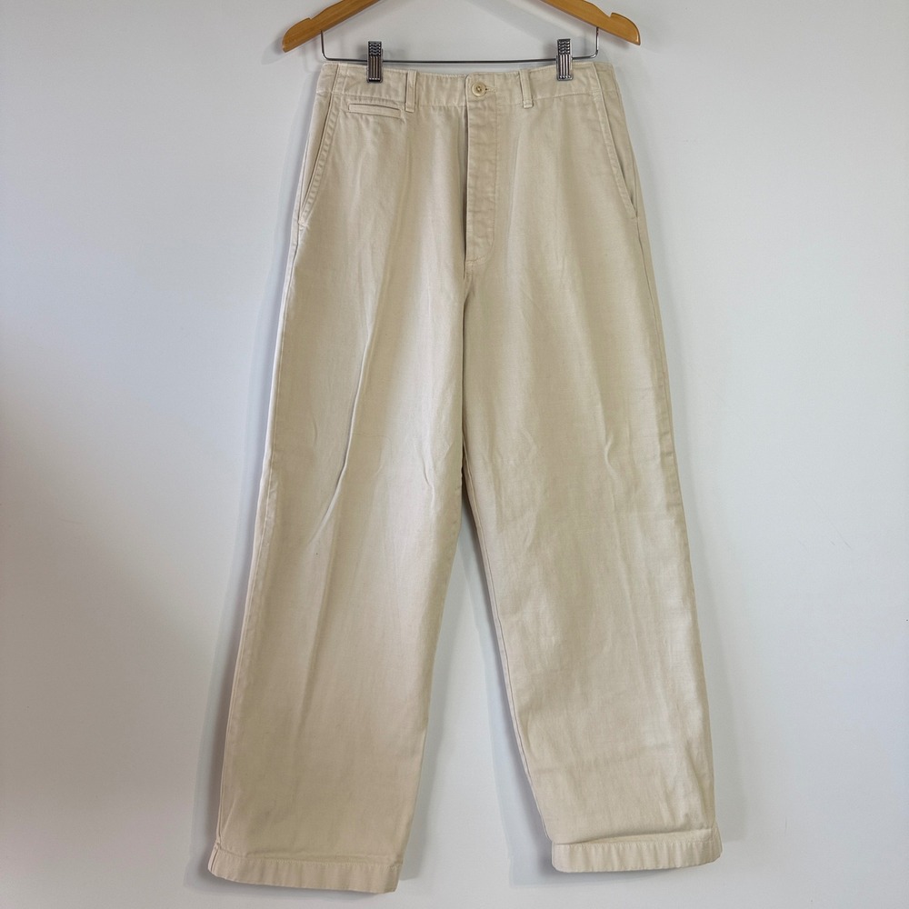 Buck Mason At Ease Chino Womens 29 Sand Straight Leg Cotton Utility Pants - Picture 2 of 16
